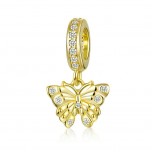 Talisman argint Diamond Golden Butterfly